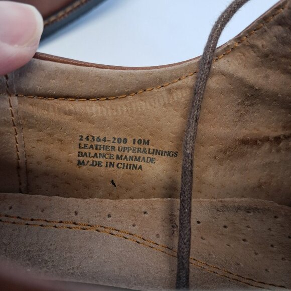 Stacy Adams Dayton Square Toe Lace Up Brown Shoes Size 10 - Picture 12 of 16